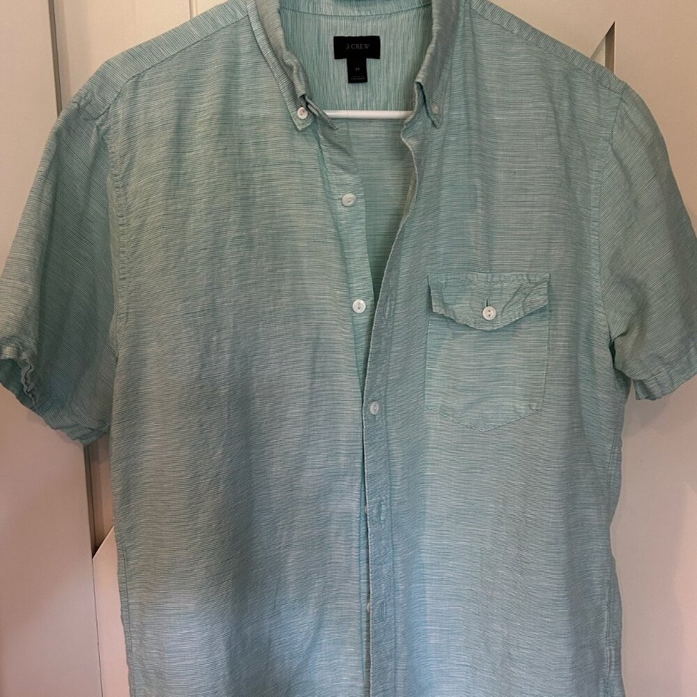 J. Crew Short-sleeve Baird McNutt Irish linen shirt